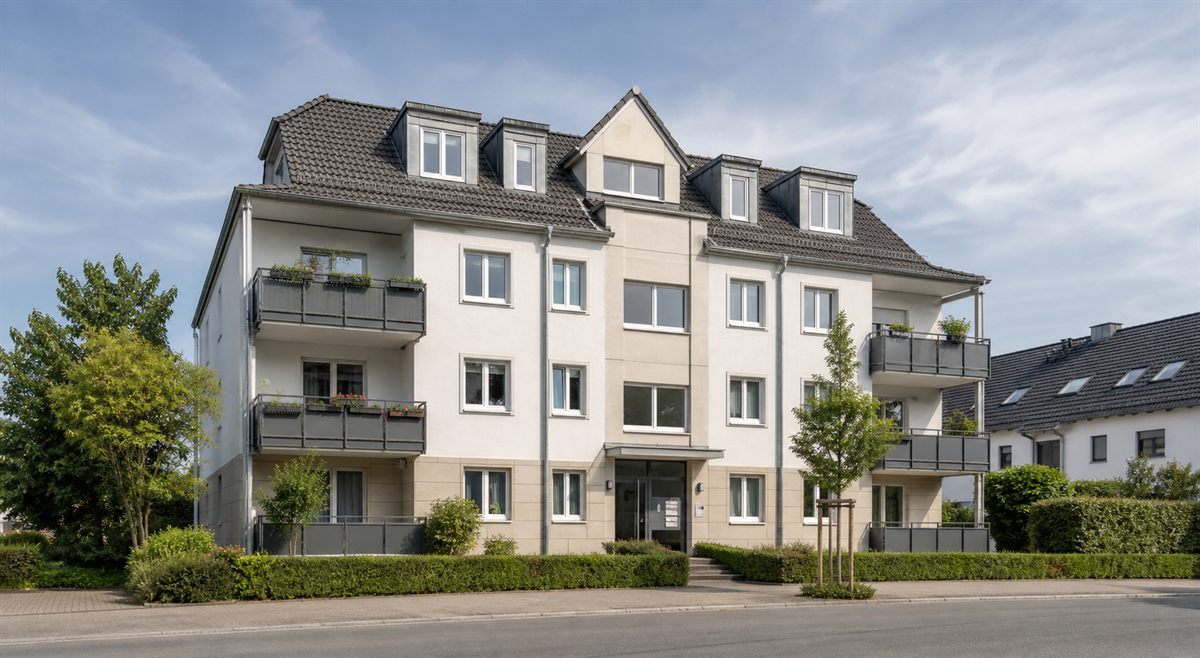 Diskret gelegenes Haus hinter einer Hecke